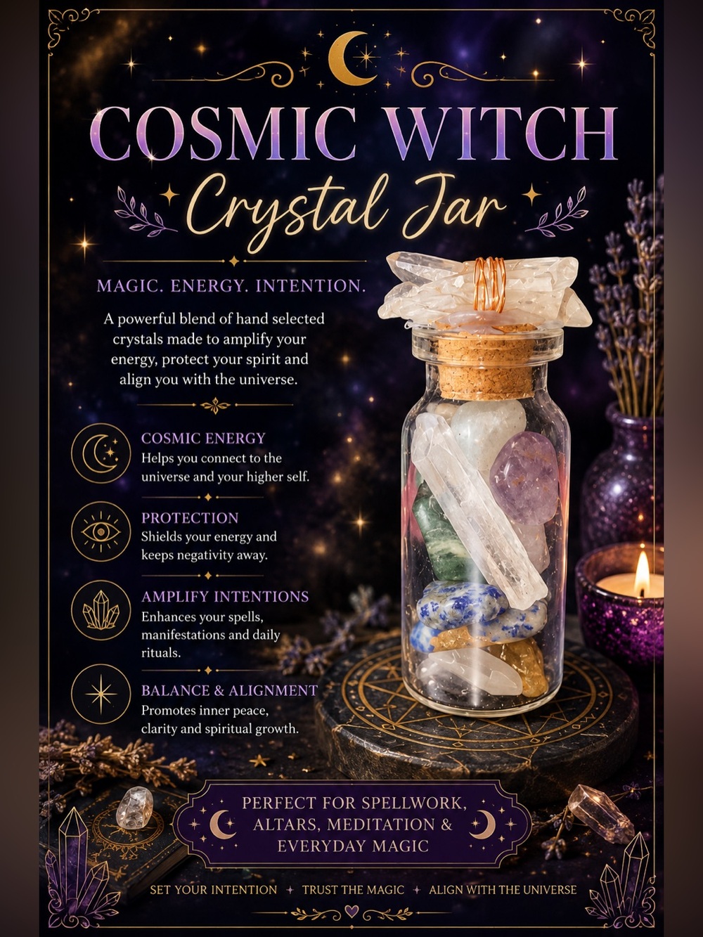 ✨Cosmic Witch Crystal Jar✨